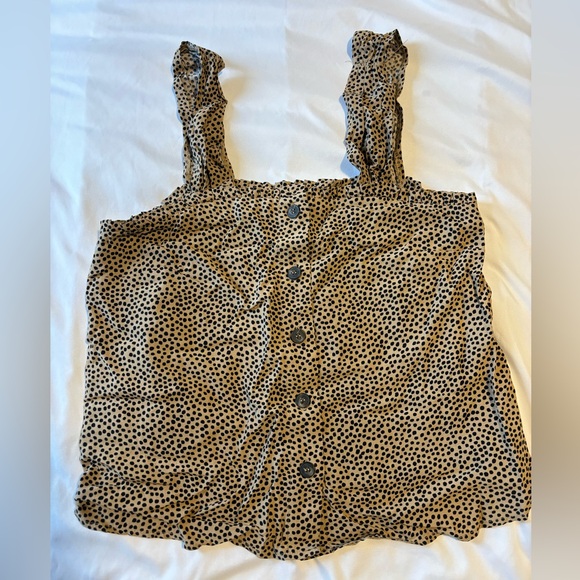 Topshop polka dot button tank - Picture 1 of 3